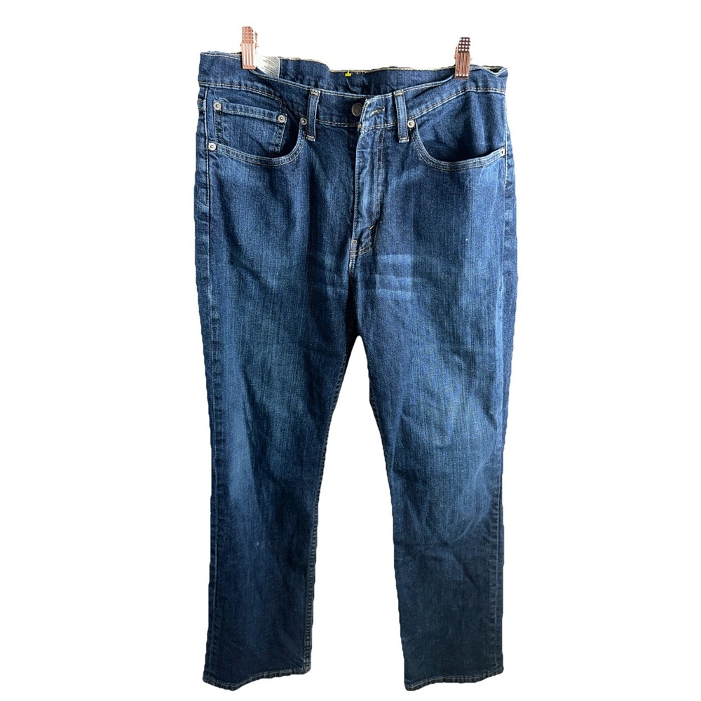 Levis 514 Jeans Mens 34x30 Blue Regular Straight Mid Rise Dark Wash Denim